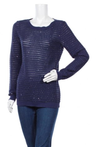 Дамски пуловер Yessica, Размер M, Цвят Син, 40% акрил, 40% памук, 20% полиестер, Цена 8,40 лв.