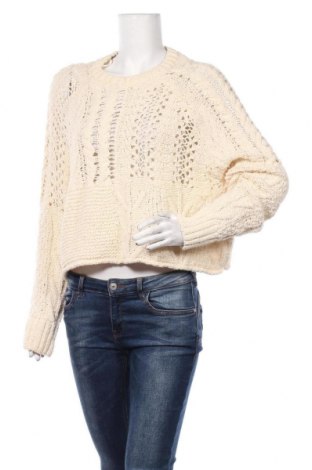 Damski sweter Zara Knitwear, Rozmiar M, Kolor ecru, 83% bawełna, 17% poliamid, Cena 79,80 zł