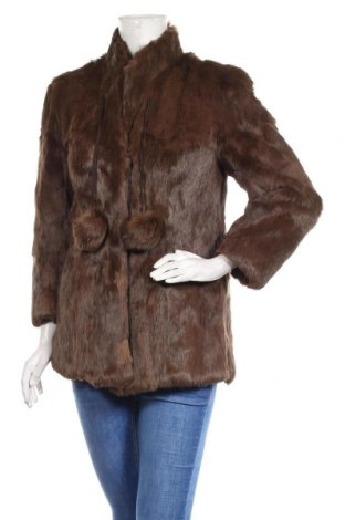 Palton din piele pentru damă, Mărime S, Culoare Maro, Blană naturală, Preț 891,95 Lei