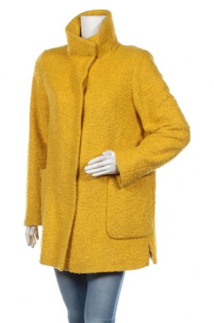 Γυναικείο παλτό Comma,, Μέγεθος L, Χρώμα Κίτρινο, 79% πολυακρυλικό, 16% μαλλί, 5% πολυεστέρας, Τιμή 138,41 €