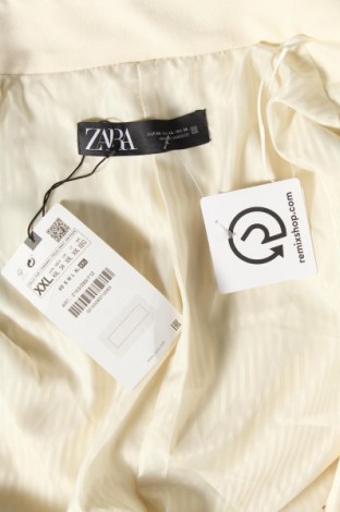 Γυναικείο σακάκι Zara, Μέγεθος XXL, Χρώμα Εκρού, 64% πολυεστέρας, 32% βισκόζη, 4% ελαστάνη, Τιμή 38,27 €