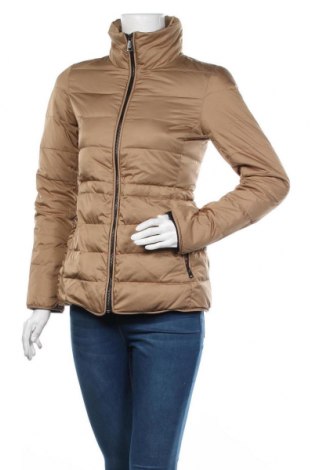 Γυναικείο μπουφάν Zara, Μέγεθος S, Χρώμα  Μπέζ, Πολυαμίδη, φτερά και πούπουλα, Τιμή 25,72 €