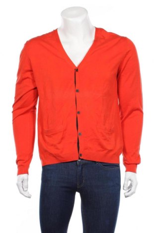 Pánský kardigán H&M, Velikost L, Barva Oranžová, 55% hedvábí, 45% bavlna, Cena  848,00 Kč
