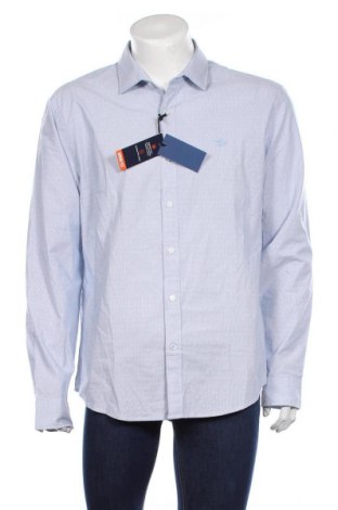 Мъжка риза Dockers, Размер XL, Цвят Син, 62% памук, 36% полиестер, 2% еластан, Цена 51,75 лв.