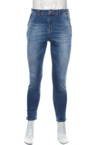 Męskie jeansy Zara Man, Rozmiar S, Kolor Niebieski, 98% bawełna, 2% elastyna, Cena 68,06 zł
