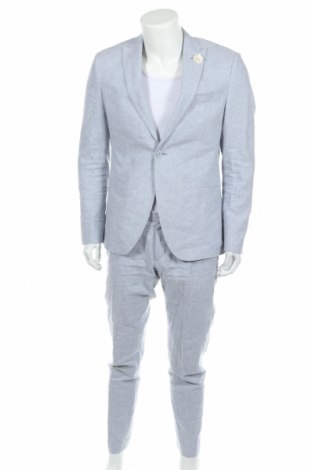 Ανδρικό κοστούμι Isaac Dewhirst, Μέγεθος L, Χρώμα Γκρί, 55% λινό, 45% βαμβάκι, Τιμή 65,67 €