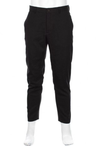 Мъжки панталон Zara, Размер M, Цвят Черен, 64% полиестер, 33% вискоза, 3% еластан, Цена 20,06 лв.