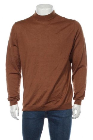 Мъжки пуловер Zara, Размер XL, Цвят Кафяв, 53% акрил, 47% вълна, Цена 44,25 лв.