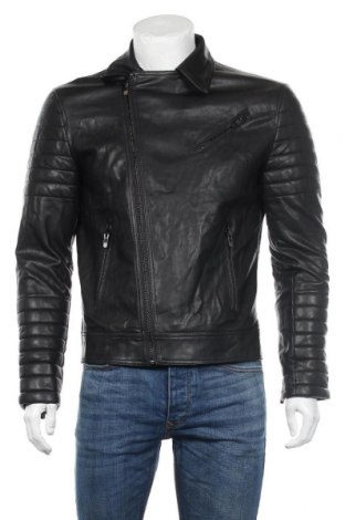 Pánská kožená bunda  Zara Man, Velikost L, Barva Černá, Eko kůže, Cena  759,00 Kč