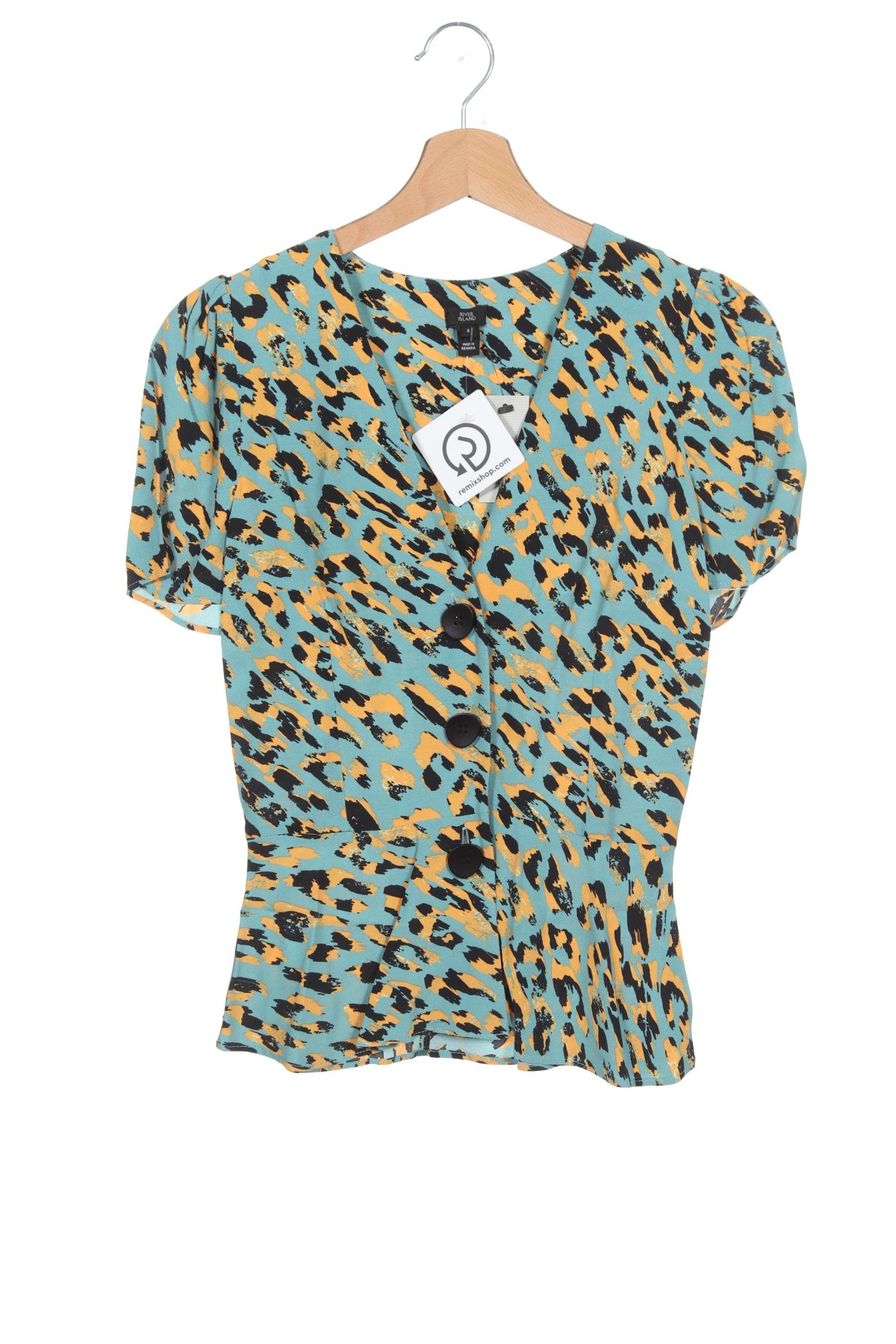 Дамска риза River Island, Размер XXS, Цвят Многоцветен, Вискоза, Цена 23,04 лв.