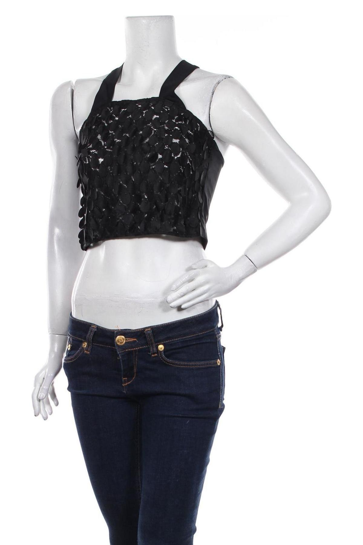 Γυναικείο αμάνικο μπλουζάκι Fornarina, Μέγεθος L, Χρώμα Μαύρο, Τιμή 51,03 €