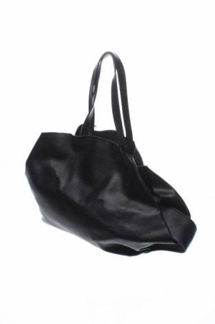 Γυναικεία τσάντα Zara, Χρώμα Μαύρο, Γνήσιο δέρμα, Τιμή 42,06 €