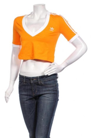 Γυναικείο t-shirt Adidas Originals, Μέγεθος XS, Χρώμα Πορτοκαλί, 93% βαμβάκι, 7% ελαστάνη, Τιμή 14,25 €