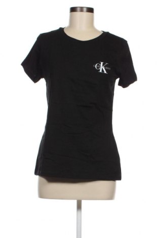 Дамска тениска Calvin Klein Jeans, Размер L, Цвят Черен, Памук, Цена 32,56 лв.