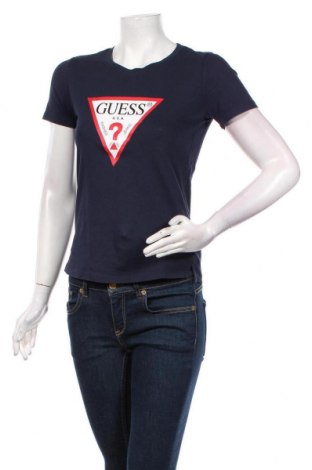 Γυναικείο t-shirt Guess, Μέγεθος XS, Χρώμα Μπλέ, Βαμβάκι, Τιμή 23,51 €