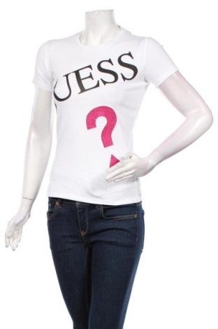 Γυναικείο t-shirt Guess, Μέγεθος XS, Χρώμα Λευκό, Βαμβάκι, Τιμή 23,51 €