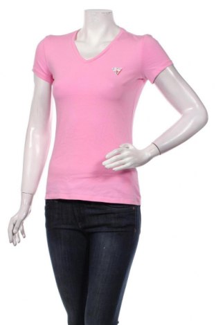 Γυναικείο t-shirt Guess, Μέγεθος M, Χρώμα Ρόζ , 95% βαμβάκι, 5% ελαστάνη, Τιμή 21,74 €