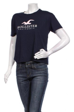 Γυναικείο t-shirt Hollister, Μέγεθος M, Χρώμα Μπλέ, 60% βαμβάκι, 40% πολυεστέρας, Τιμή 20,46 €
