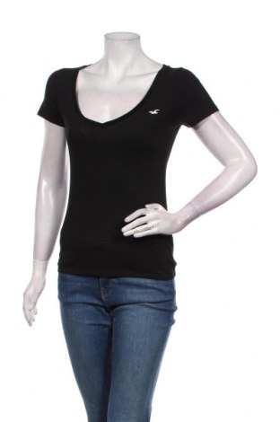 Γυναικείο t-shirt Hollister, Μέγεθος S, Χρώμα Μαύρο, 100% βαμβάκι, Τιμή 16,24 €