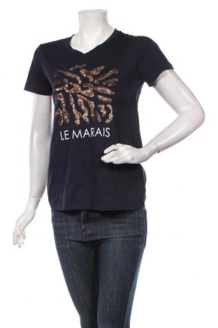 Γυναικείο t-shirt Kaffe, Μέγεθος XS, Χρώμα Μπλέ, Βαμβάκι, Τιμή 14,44 €