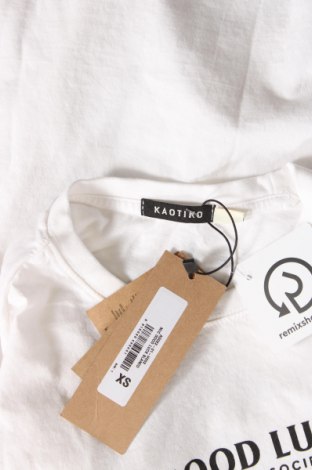 Γυναικείο t-shirt Kaotiko, Μέγεθος XS, Χρώμα Λευκό, Βαμβάκι, Τιμή 10,64 €