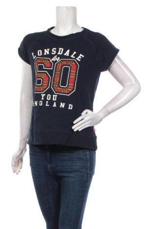 Γυναικείο t-shirt Lonsdale, Μέγεθος L, Χρώμα Μπλέ, 95% βαμβάκι, 5% ελαστάνη, Τιμή 11,75 €