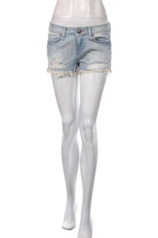 Pantaloni scurți de femei Bershka, Mărime S, Culoare Albastru, 98% bumbac, 2% elastan, Preț 125,00 Lei