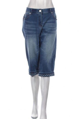 Pantaloni scurți de femei Helena Vera, Mărime XL, Culoare Albastru, 77% bumbac, 21% poliester, 2% elastan, Preț 158,52 Lei