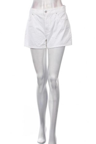Pantaloni scurți de femei Pull&Bear, Mărime M, Culoare Alb, Bumbac, Preț 66,58 Lei
