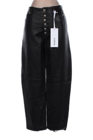 Pantaloni de piele pentru damă Dondup, Mărime XL, Culoare Negru, Piele naturală, Preț 1.484,05 Lei