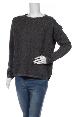 Дамски пуловер, Размер M, Цвят Сив, Памук, полиестер, метални нишки, Цена 36,00 лв.