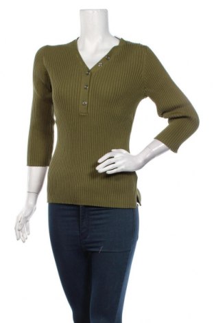 Дамски пуловер Marcel Ostertag, Размер L, Цвят Зелен, 85% памук, 15% полиамид, Цена 87,15 лв.