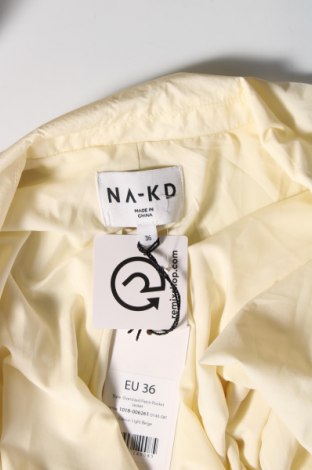 Γυναικείο μπουφάν NA-KD, Μέγεθος S, Χρώμα Εκρού, Τιμή 66,49 €