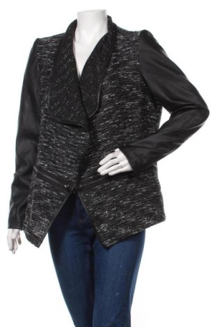 Дамско яке Yessica, Размер XL, Цвят Черен, Текстил, еко кожа, Цена 64,00 лв.