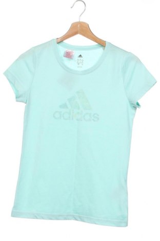 Tricou pentru copii Adidas, Mărime 13-14y/ 164-168 cm, Culoare Albastru, 60% bumbac, 40% poliester, Preț 92,11 Lei