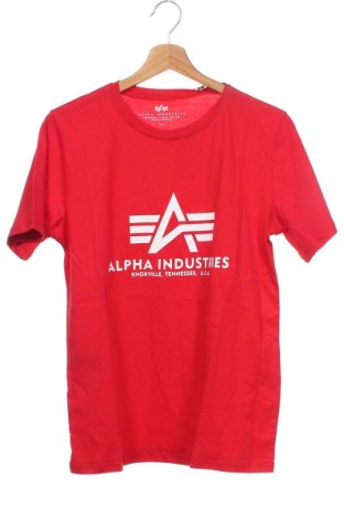 Детска тениска Alpha Industries, Размер 15-18y/ 170-176 см, Цвят Червен, Памук, Цена 37,76 лв.