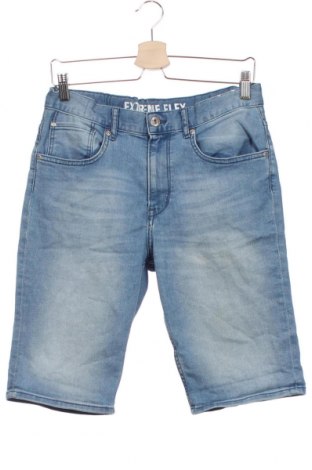 Pantaloni scurți pentru copii H&M, Mărime 14-15y/ 168-170 cm, Culoare Albastru, 71% bumbac, 27% poliester, 2% elastan, Preț 95,39 Lei