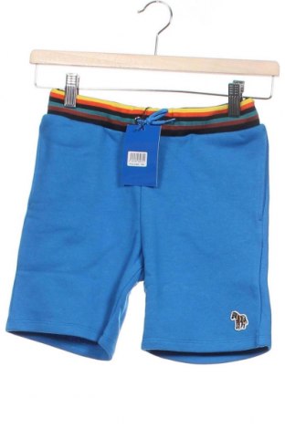 Pantaloni scurți pentru copii Paul Smith Junior, Mărime 8-9y/ 134-140 cm, Culoare Albastru, 88% bumbac, 12% poliester, Preț 73,72 Lei