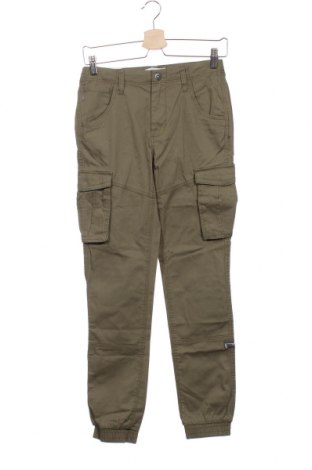 Pantaloni pentru copii Name It, Mărime 12-13y/ 158-164 cm, Culoare Verde, 98% bumbac, 2% elastan, Preț 67,93 Lei