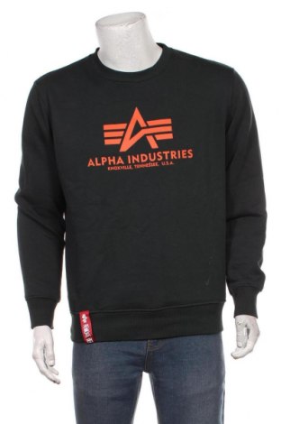 Herren Shirt Alpha Industries, Größe M, Farbe Grün, 80% Baumwolle, 20% Polyester, Preis 28,30 €
