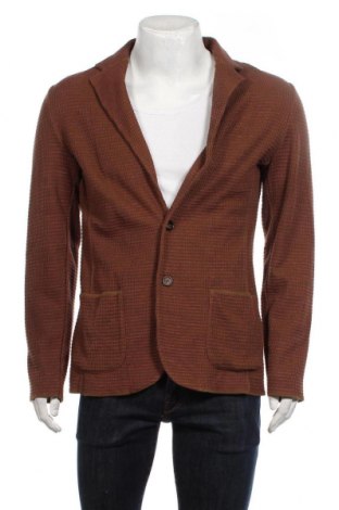 Jachetă tricotată de bărbați Lardini, Mărime M, Culoare Maro, 90% bumbac, 10% elastan, Preț 579,34 Lei