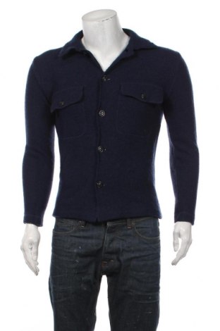 Jachetă tricotată de bărbați Selected Homme, Mărime M, Culoare Albastru, Lână, Preț 130,79 Lei