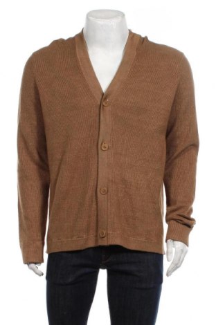 Jachetă tricotată de bărbați Theory, Mărime L, Culoare Bej, 75% in, 24% poliamidă, 1% elastan, Preț 385,92 Lei
