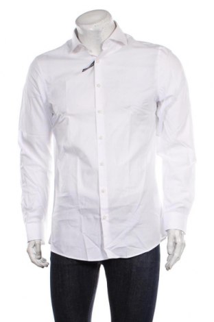 Мъжка риза Angelo Litrico, Размер M, Цвят Бял, Памук, Цена 21,12 лв.