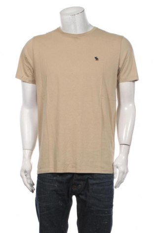 Мъжка тениска Abercrombie & Fitch, Размер L, Цвят Бежов, Памук, Цена 30,08 лв.