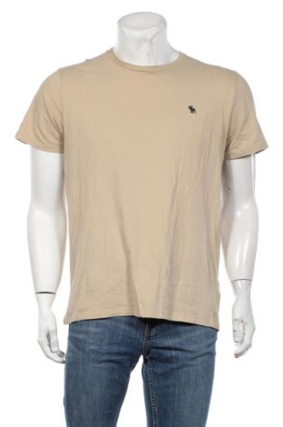 Мъжка тениска Abercrombie & Fitch, Размер L, Цвят Бежов, Памук, Цена 26,46 лв.