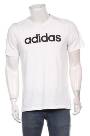 Herren T-Shirt Adidas, Größe M, Farbe Weiß, Baumwolle, Preis 14,85 €