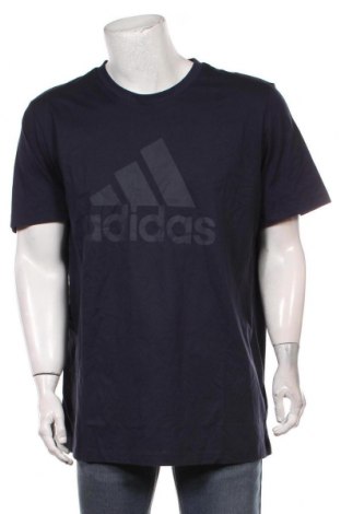 Ανδρικό t-shirt Adidas, Μέγεθος XXL, Χρώμα Μπλέ, Βαμβάκι, Τιμή 14,25 €