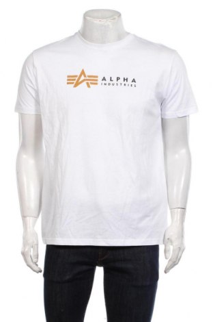 Pánské tričko  Alpha Industries, Velikost L, Barva Bílá, Bavlna, Cena  418,00 Kč