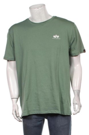 Мъжка тениска Alpha Industries, Размер XXL, Цвят Зелен, Памук, Цена 30,08 лв.